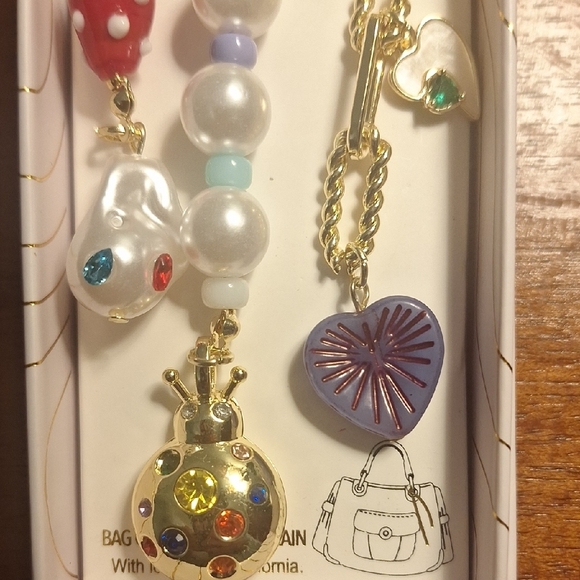 Eyecandy Colorful Beaded Bag Charm - Picture 4 of 5